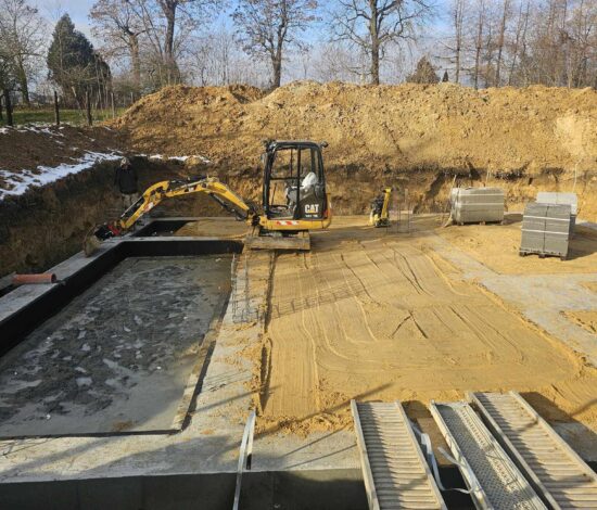 Wykopy pod fundamenty domów